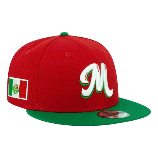 NE Mexico Serie Del Caribe M Red Green 2 Tone 9Fifty Snapback