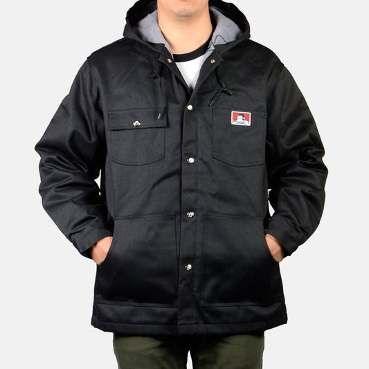 Ben Davis Men's Hooded Front Snap Jacket