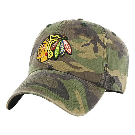 '47 Clean Up Chicago Blackhawks Camo Adjustable Hat