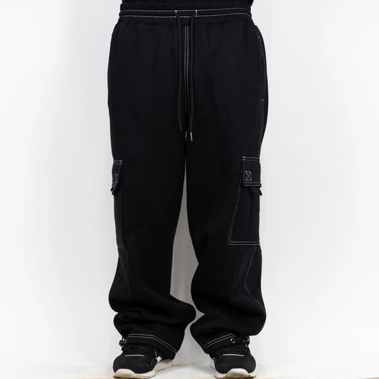 FB County Black/White Cargo Sweatpants