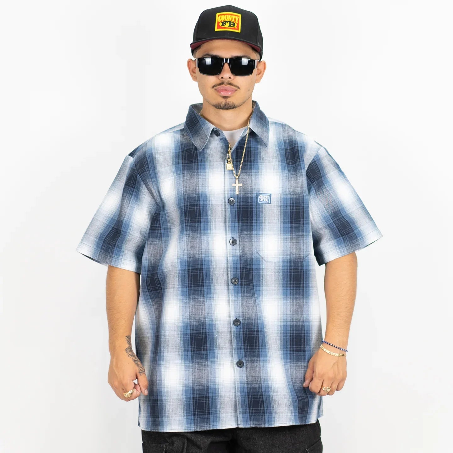 FB County Checkered Short Sleeve Flannel