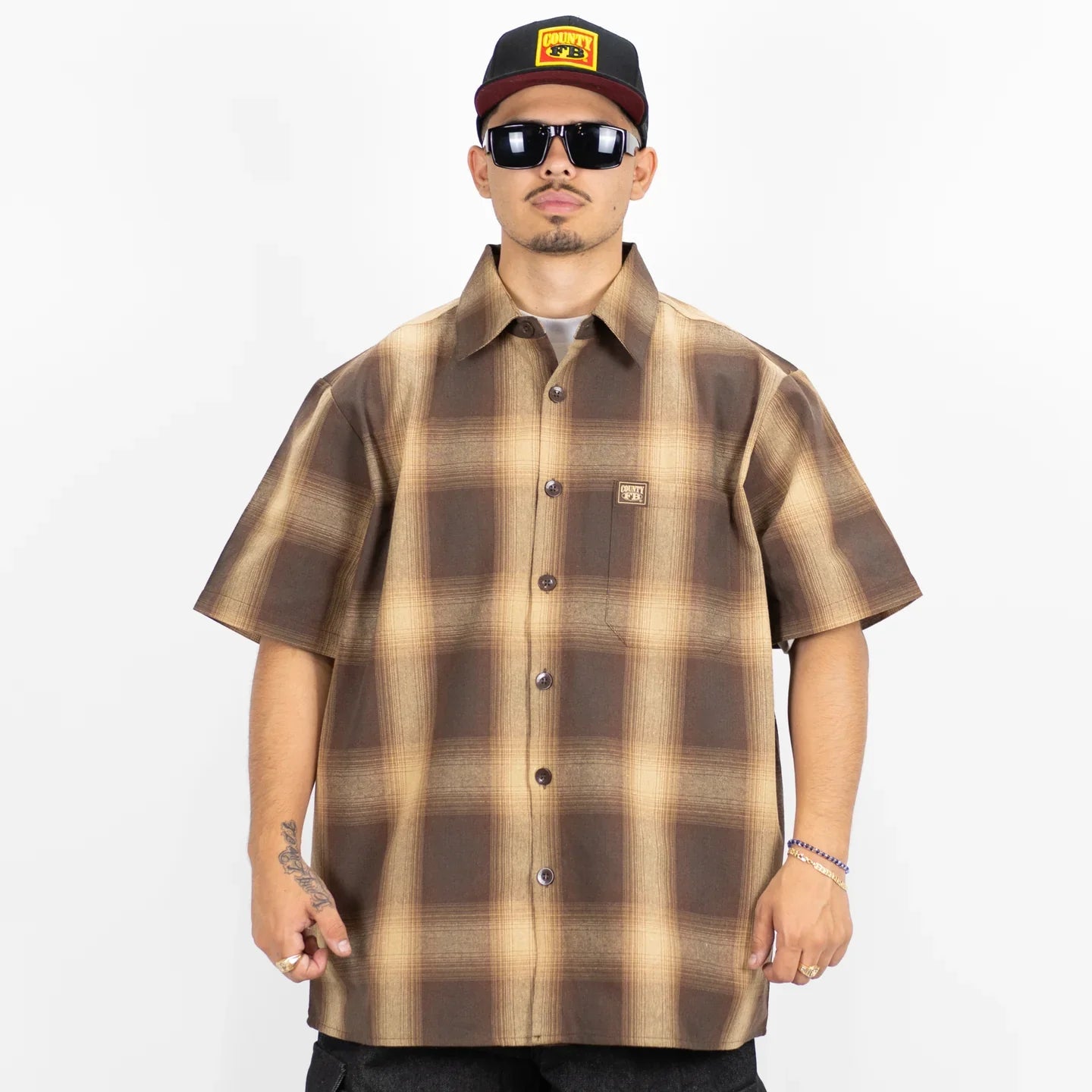 FB County Checkered Short Sleeve Flannel