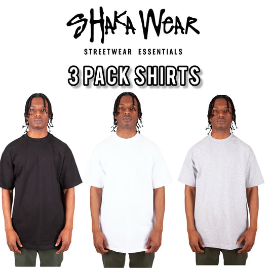 Shaka 3 Pack Heavyweight Short Sleeve T-shirt